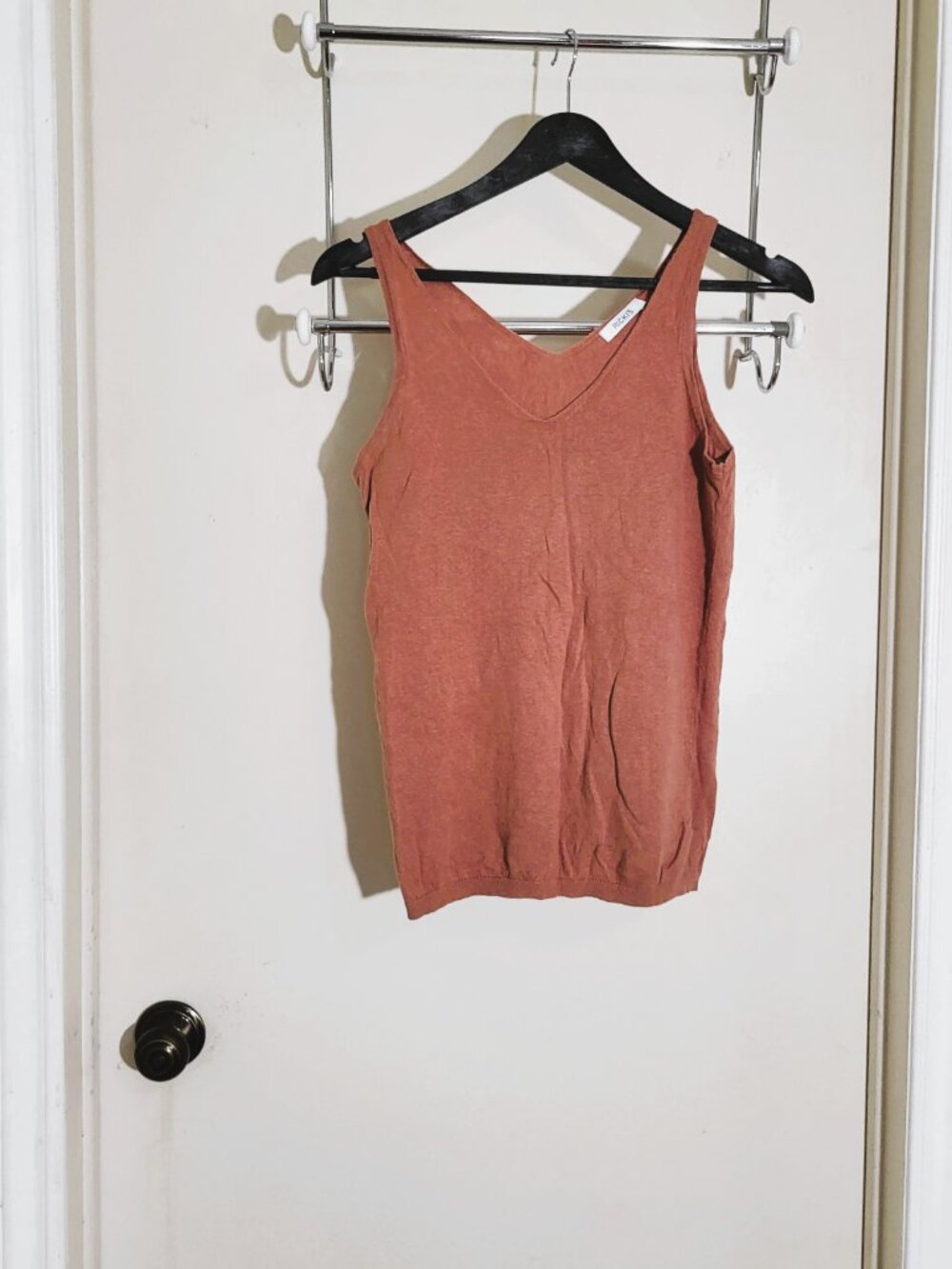 Ricki's Sleeveless Knit top. Dusty Rose or Muted Terracotta shade color - Picture 3 of 8